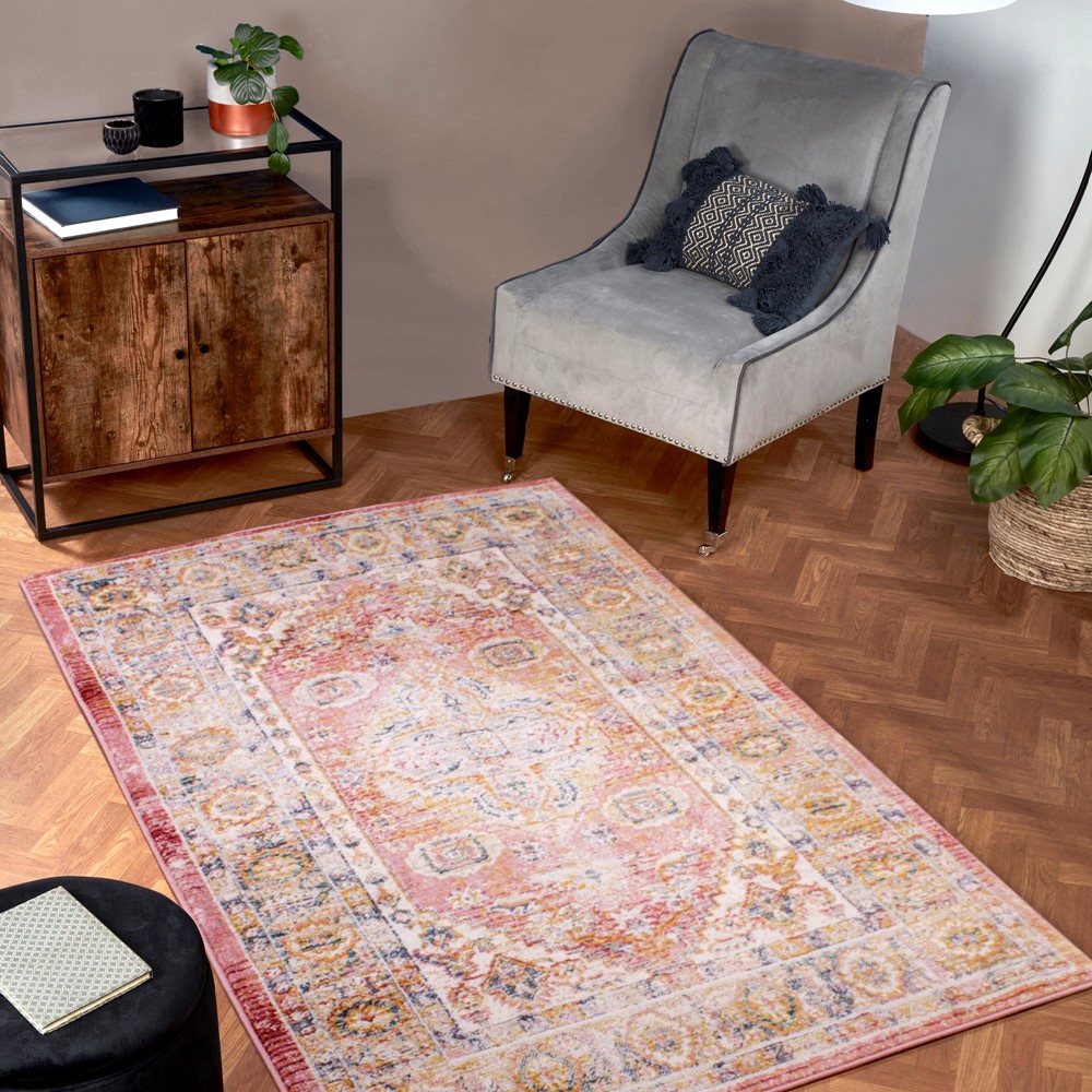 Nova 8879 Traditional Rug in Terracotta